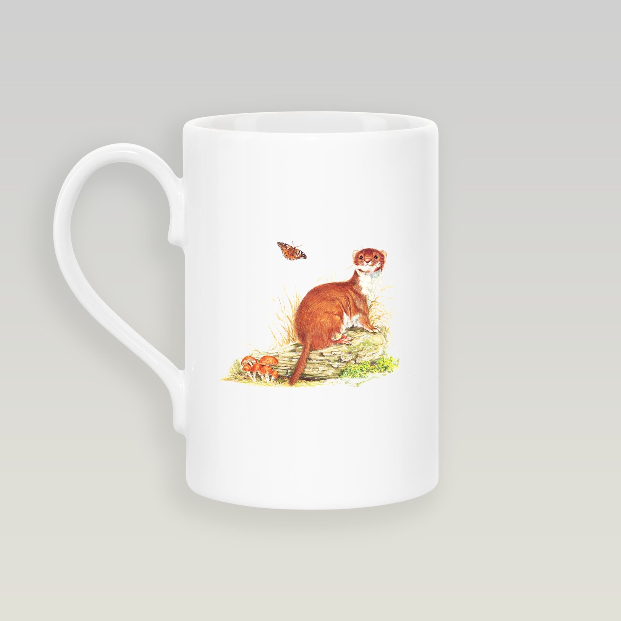 Stoat on Log Slim Mug - Countryman John
