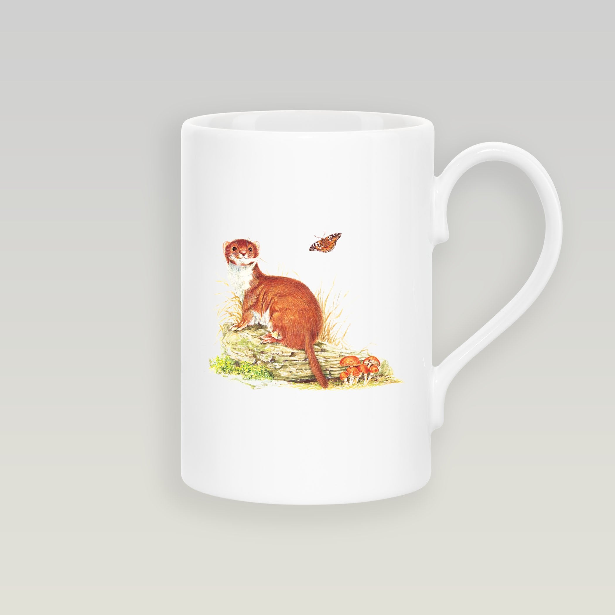 Stoat on Log Slim Mug - Countryman John