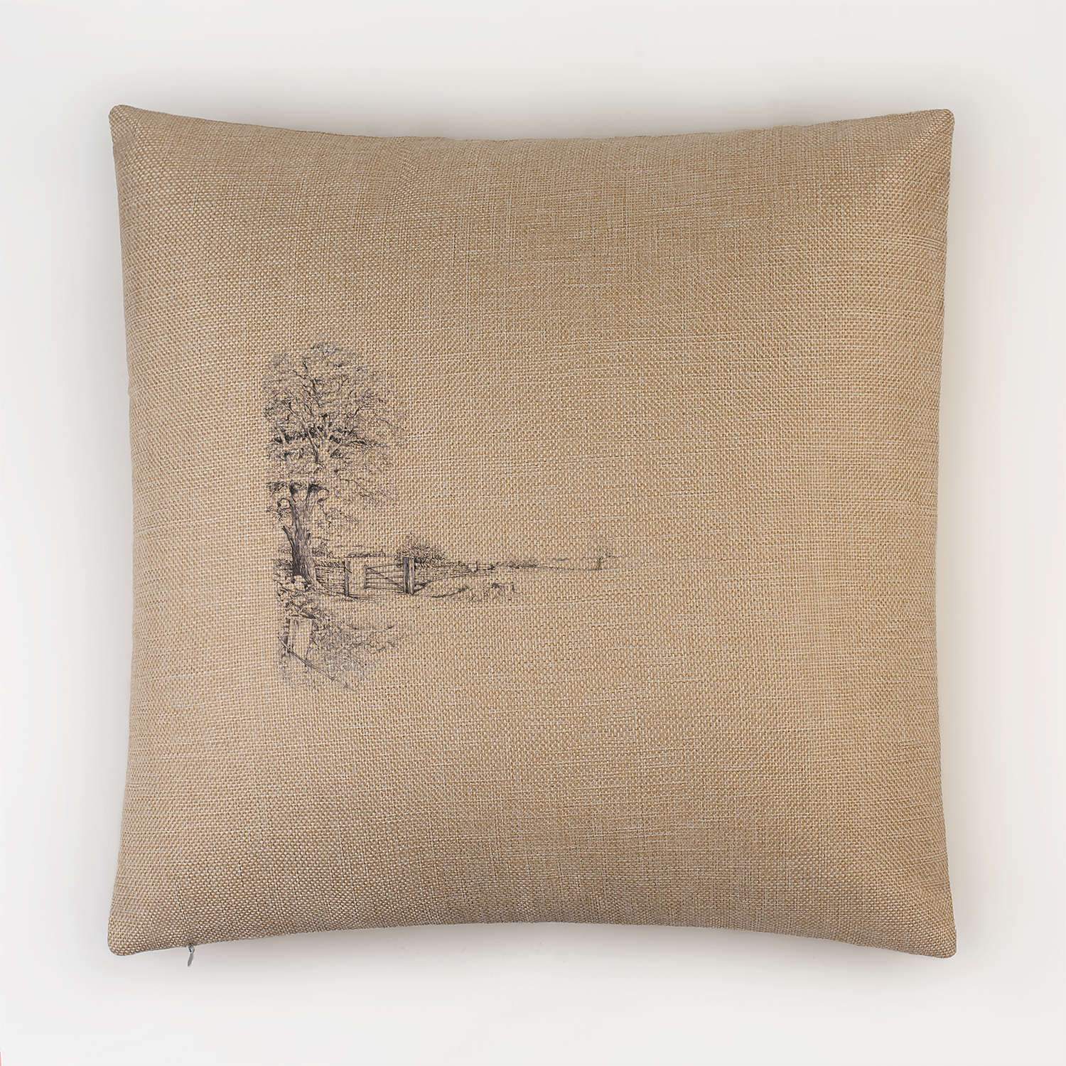 Tree and Gate Cushion - Countryman John