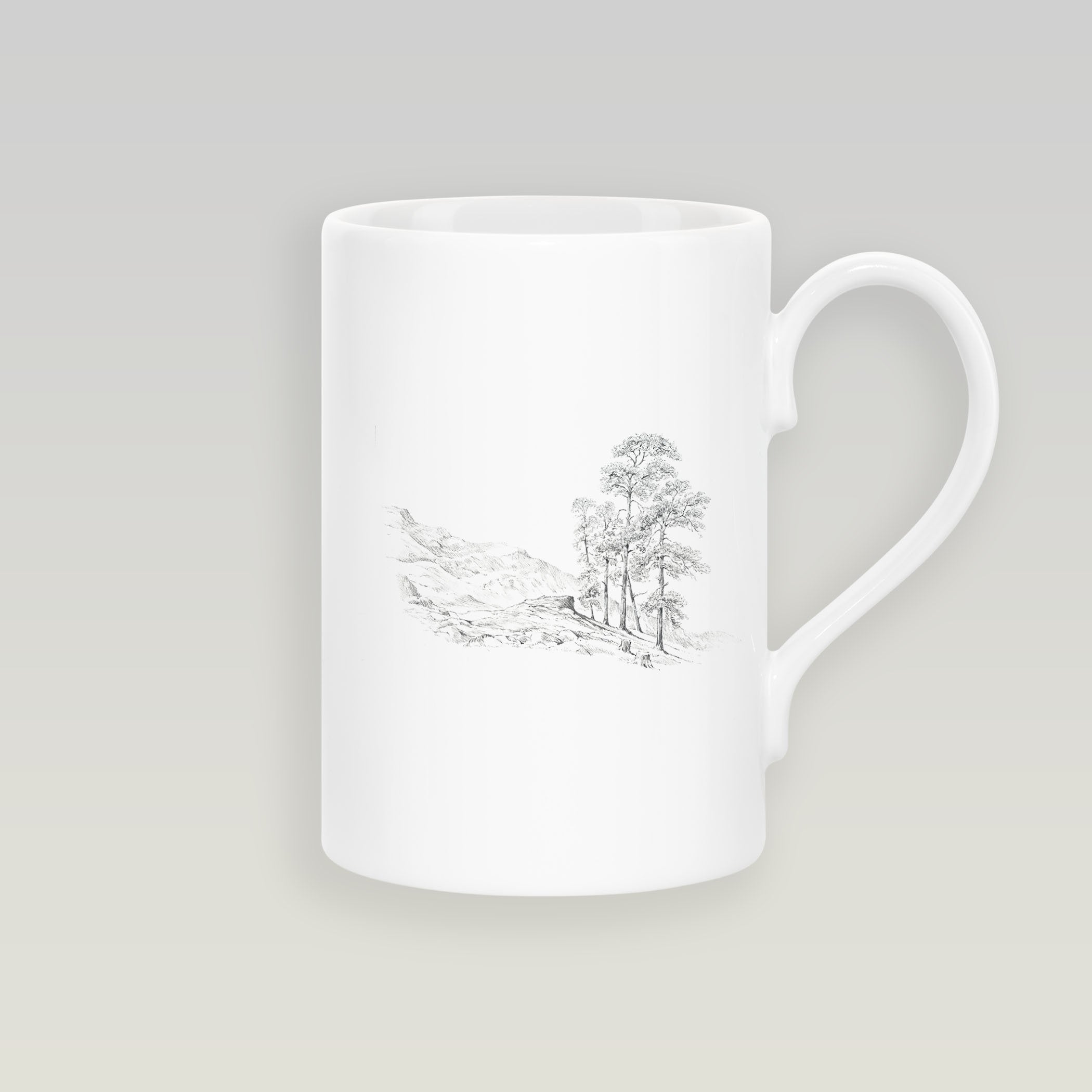 Tree and Hills Slim Mug - Countryman John