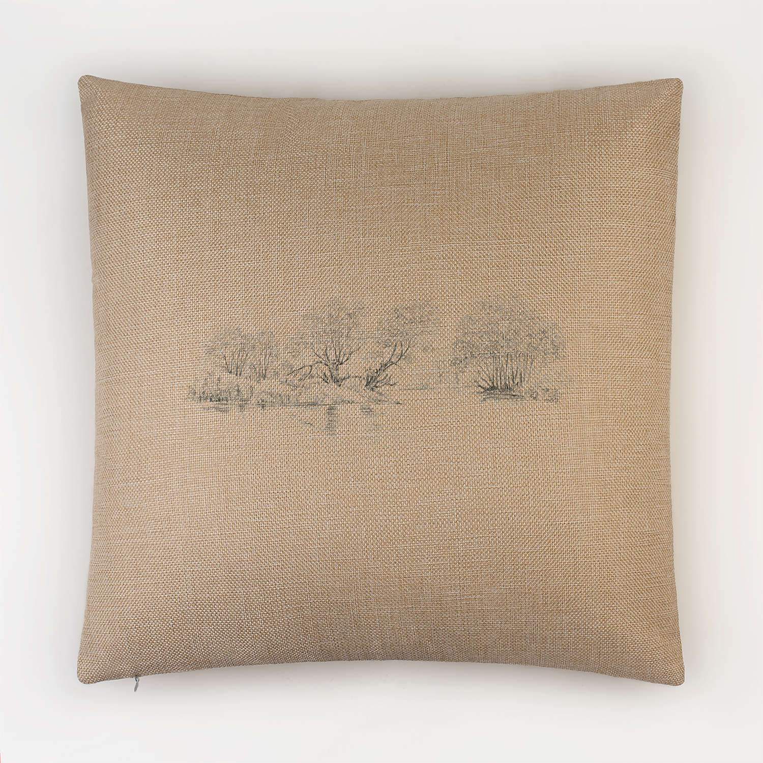 Trees and Pond Cushion - Countryman John