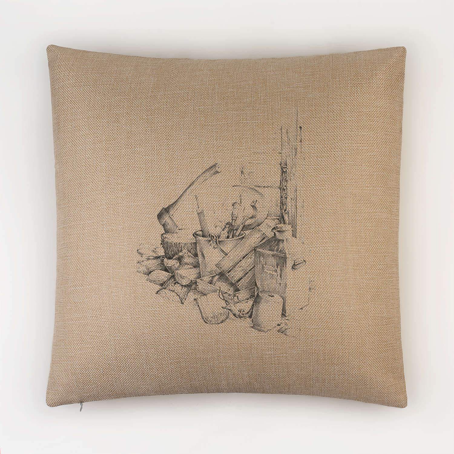 Woodpile and Axe Cushion - Countryman John