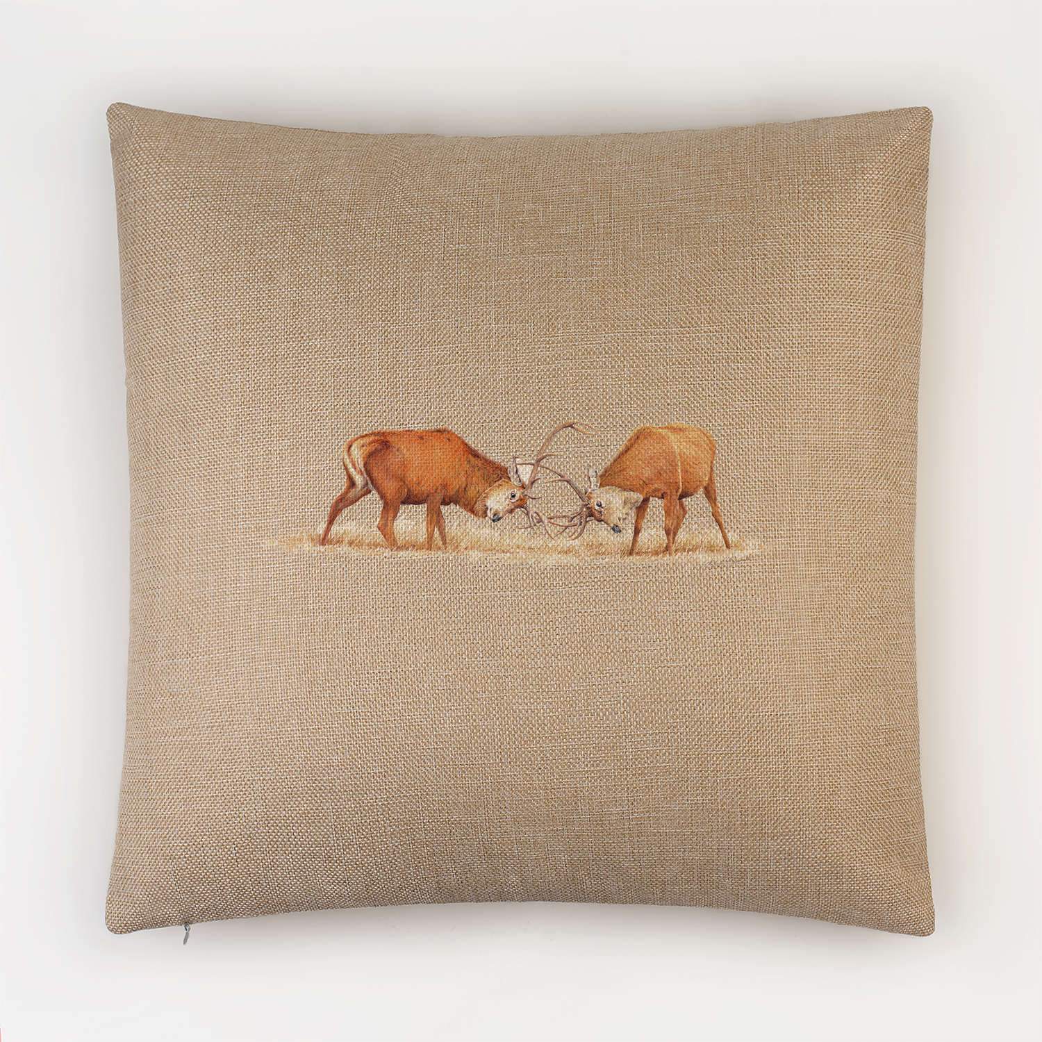 Duelling Stags Cushion - Countryman John