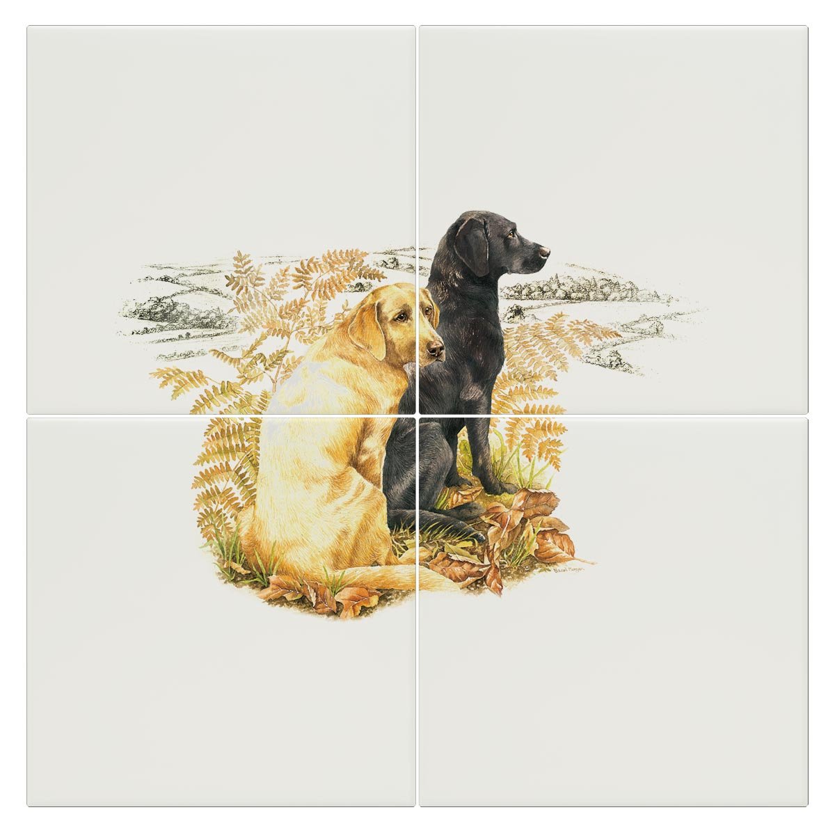 Labradors Tile - Countryman John