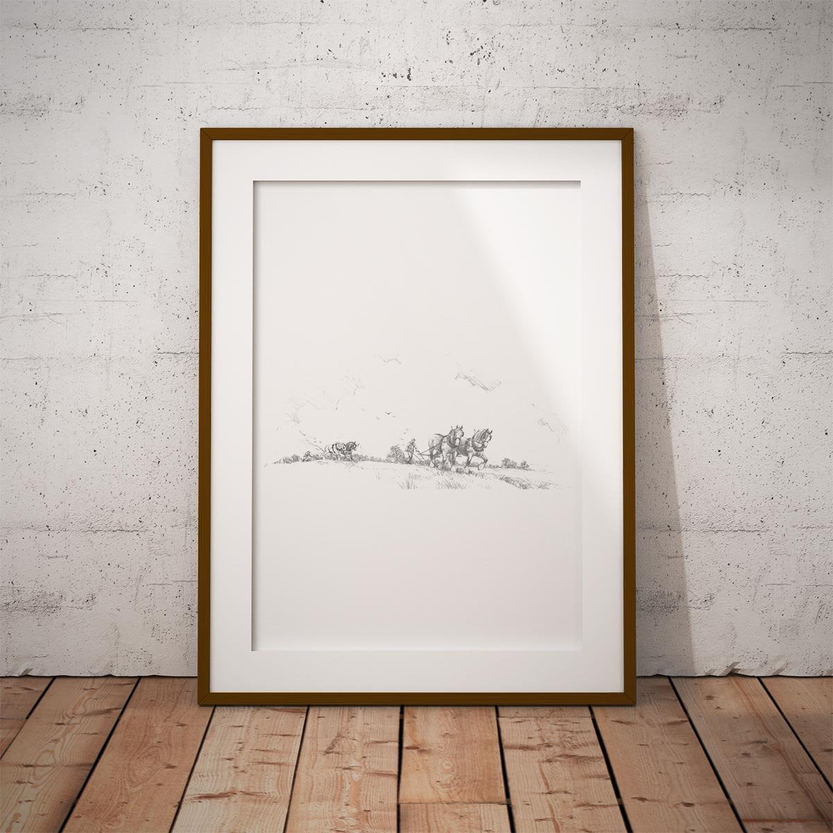 Horse and Plough Wall Art Print - Countryman John