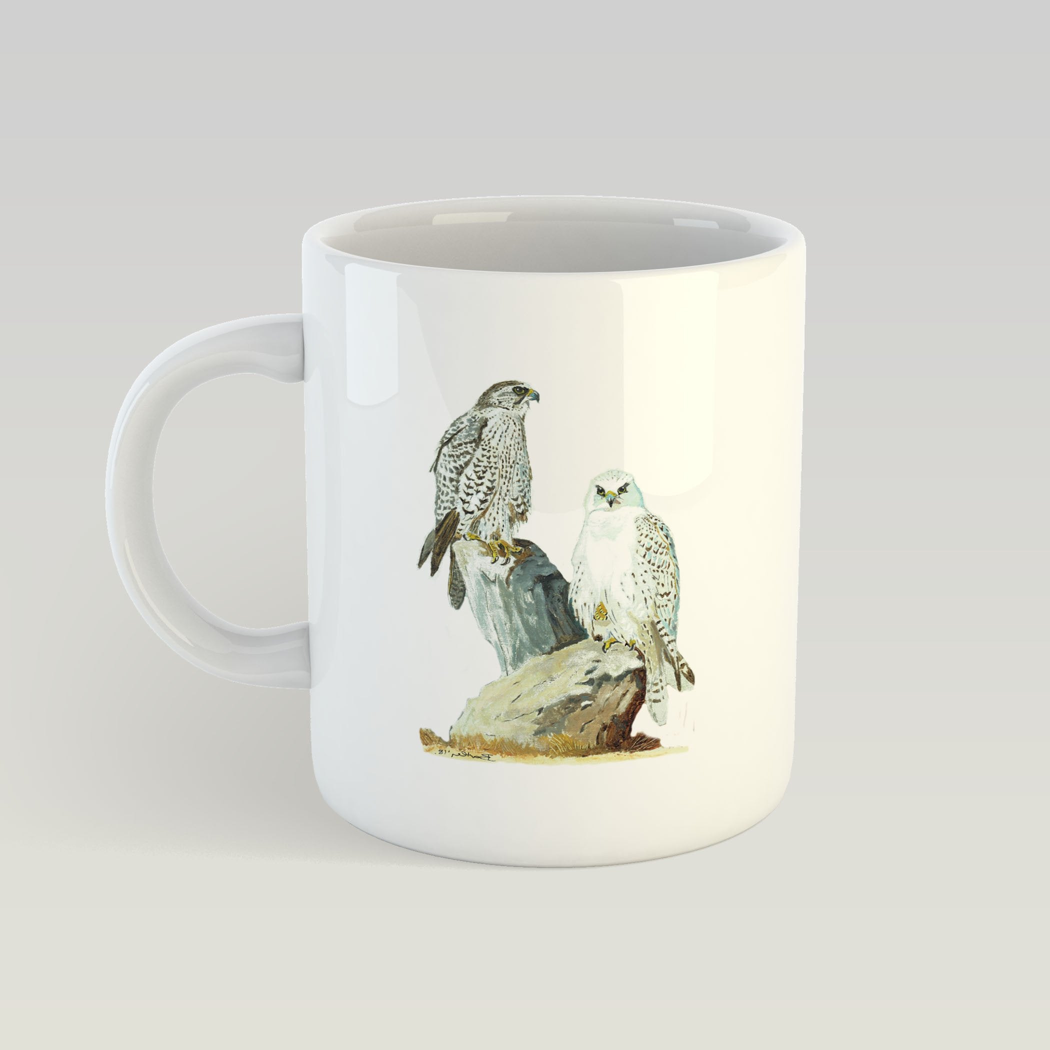 Sahar and Gyr Falcons Mug - Countryman John