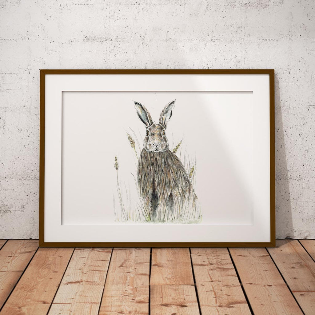 Hare in Wheat Wall Art Print - Countryman John