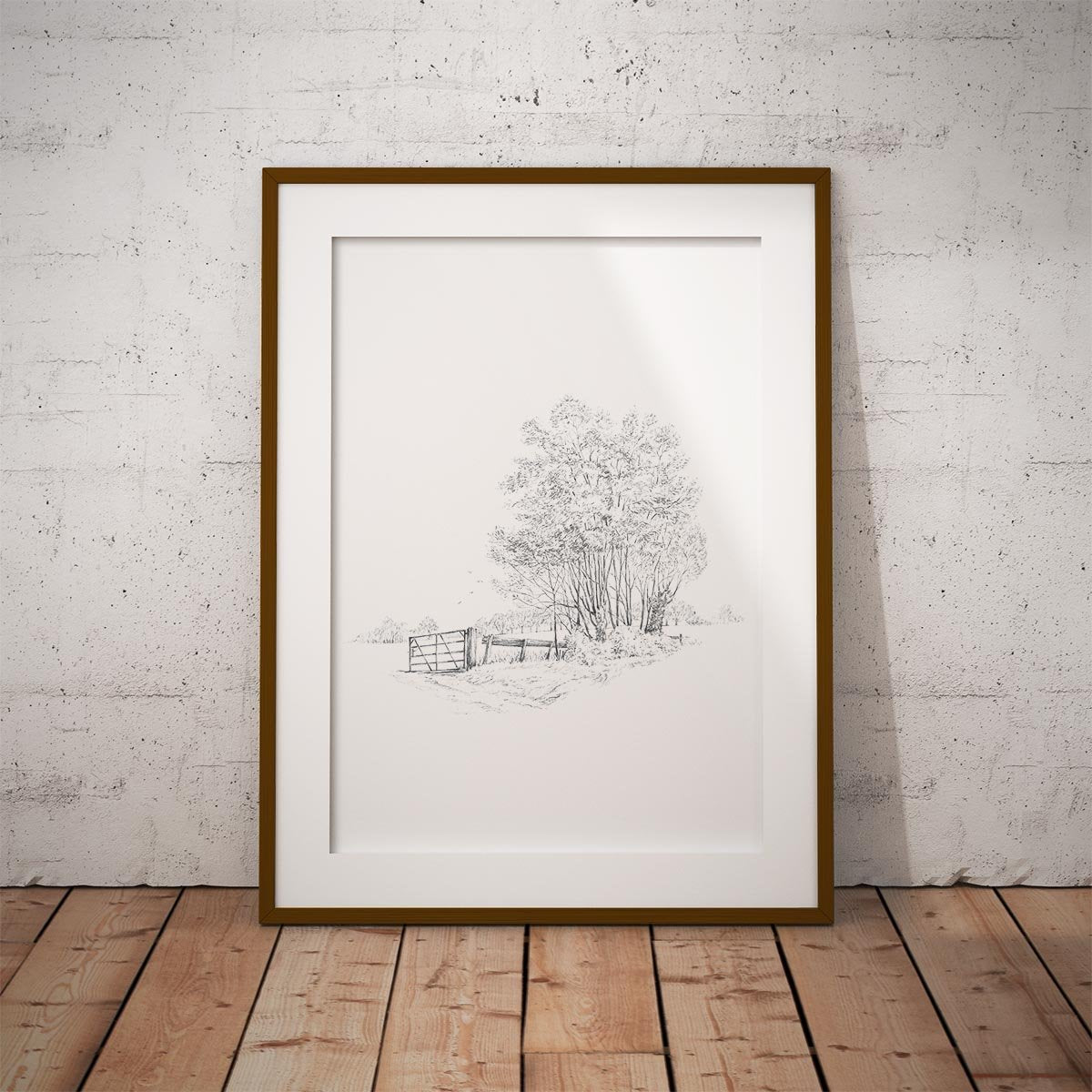 Gate and Copse Wall Art Print - Countryman John