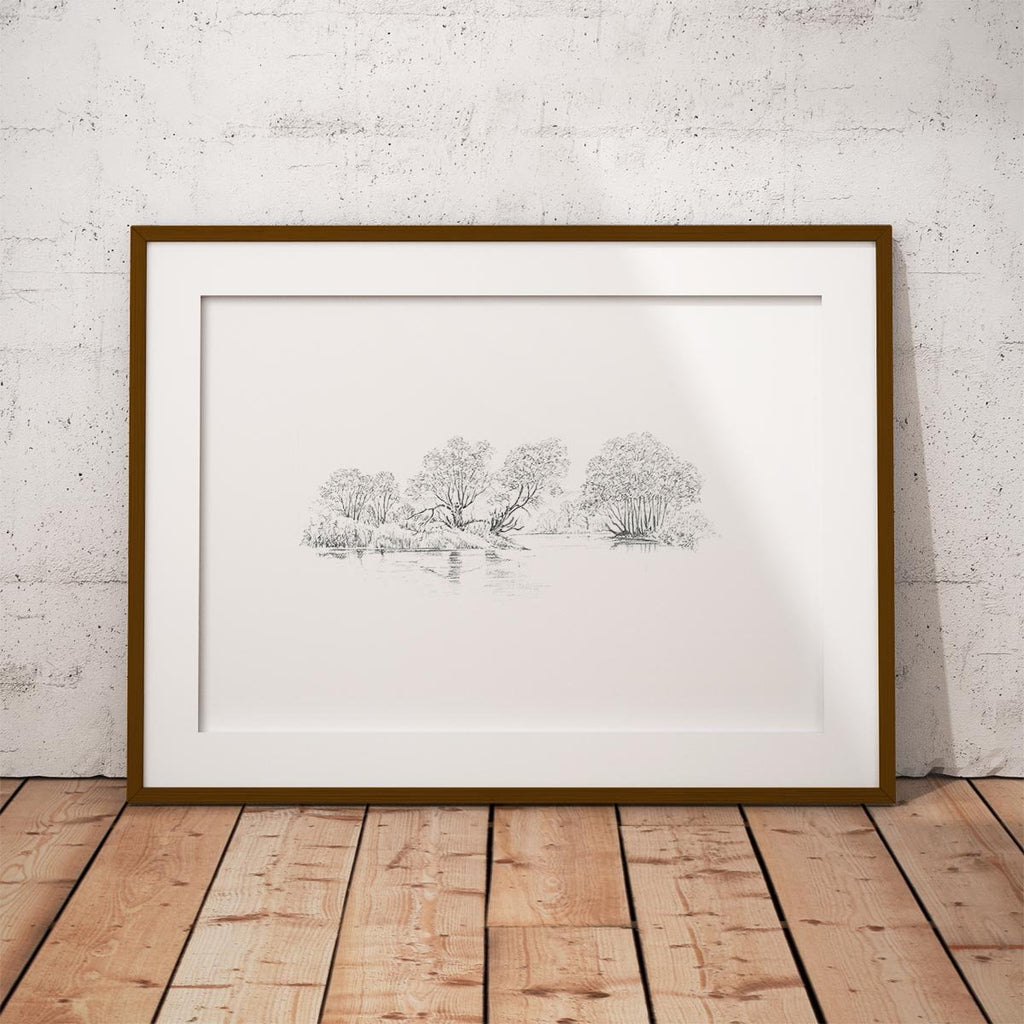 Trees and Pond Wall Art Print - Countryman John