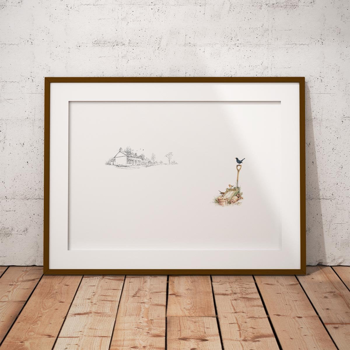 Plant Pot and Spade Wall Art Print - Countryman John