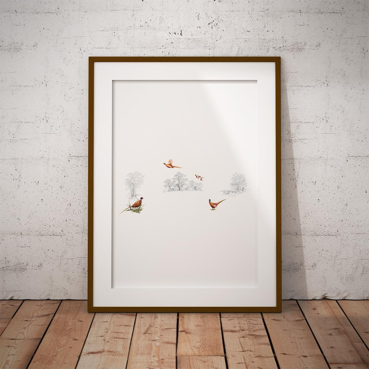 Pheasants in Field Wall Art Print - Countryman John