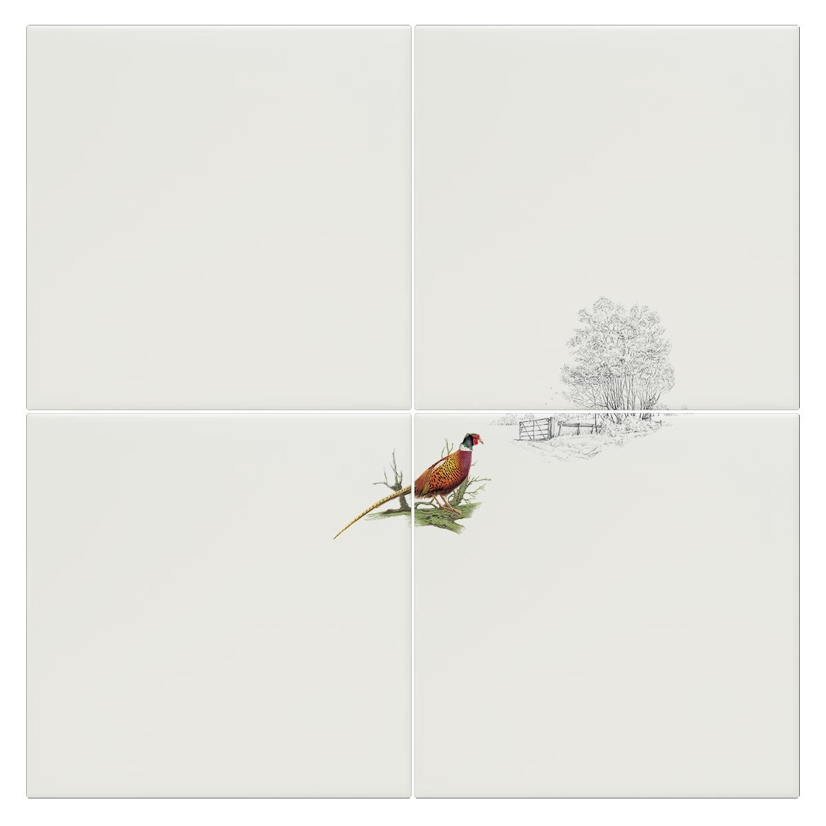 Pheasant Alone Tile - Countryman John