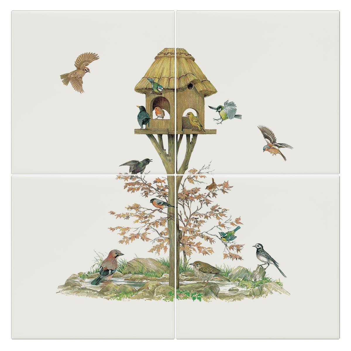 Feeding Birds Tile - Countryman John