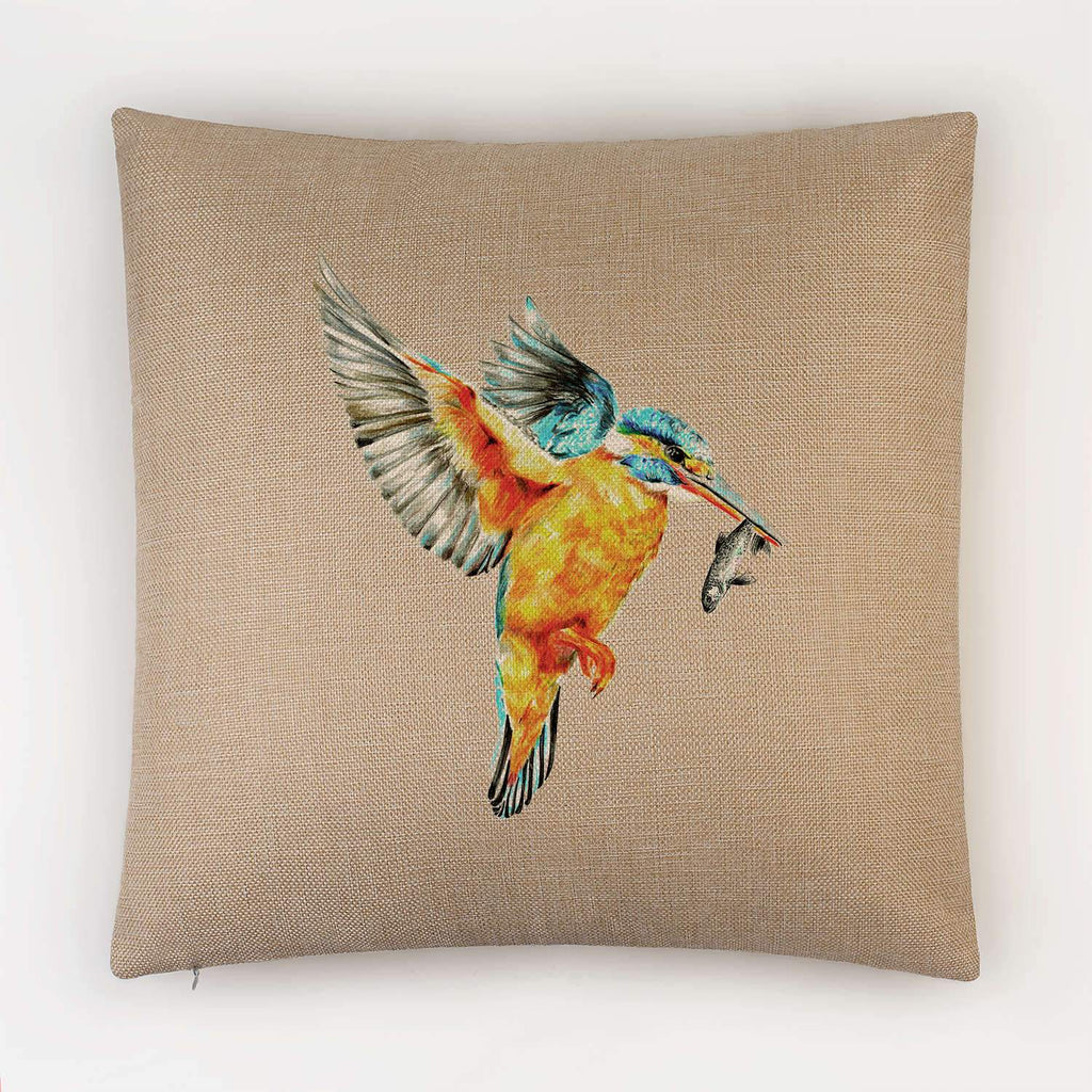 Kingfisher in Flight Cushion - Countryman John