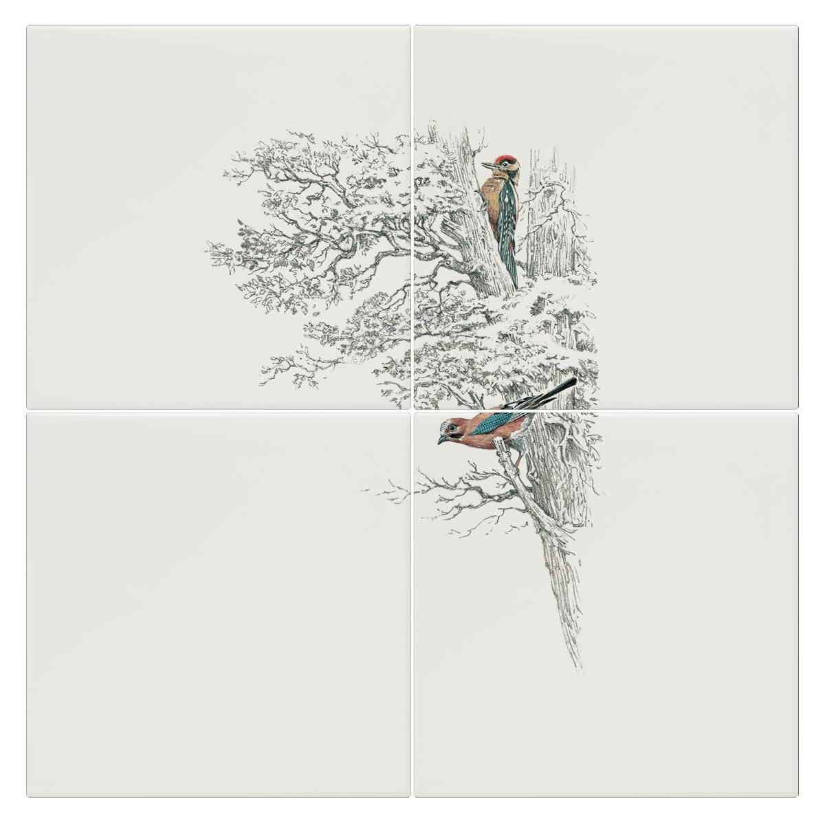 Wood Pecker in Tree Tile - Countryman John