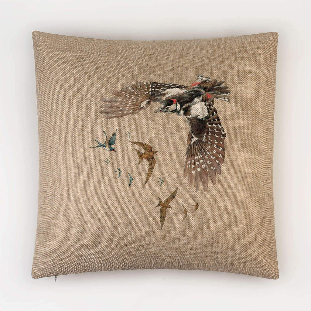 Woodpecker Swallows and Swifts Cushion - Countryman John