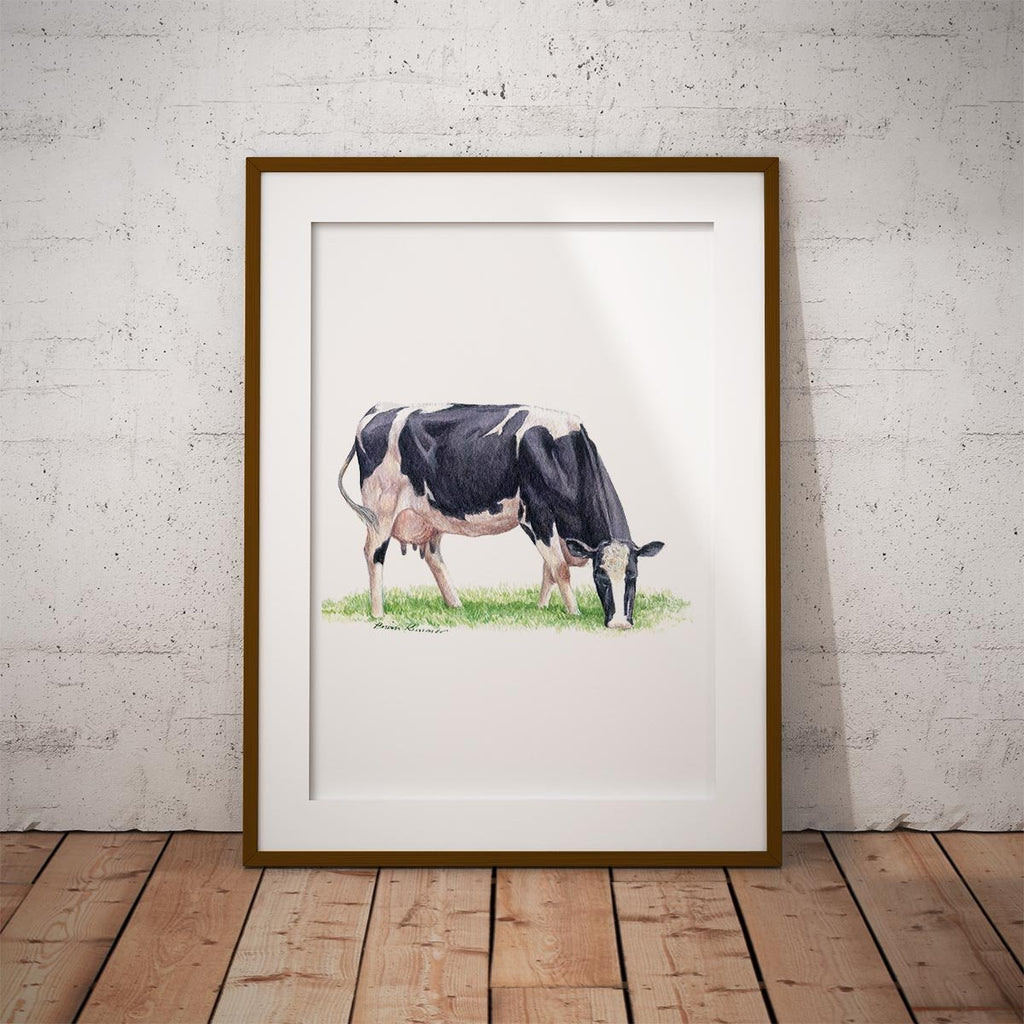 Fresian Cow Wall Art Print - Countryman John