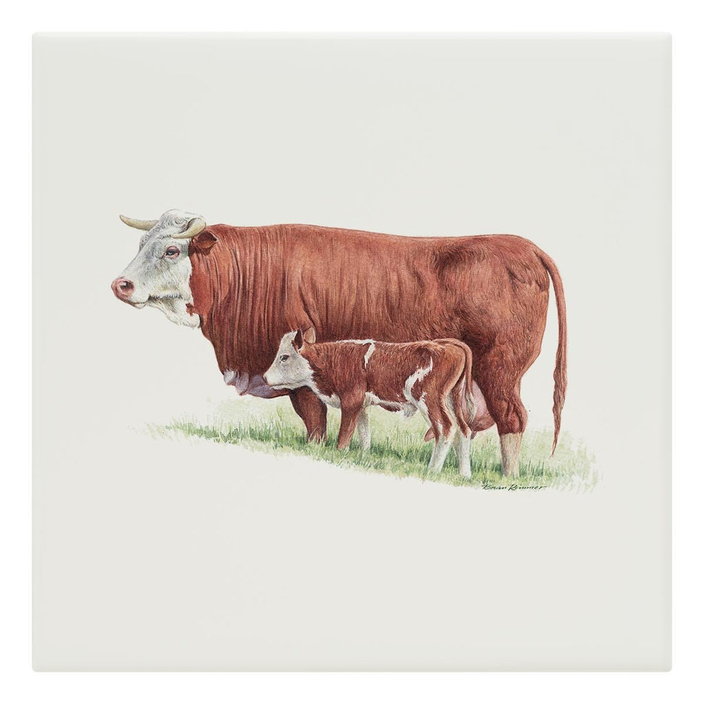 Cow and Calf Tile - Countryman John