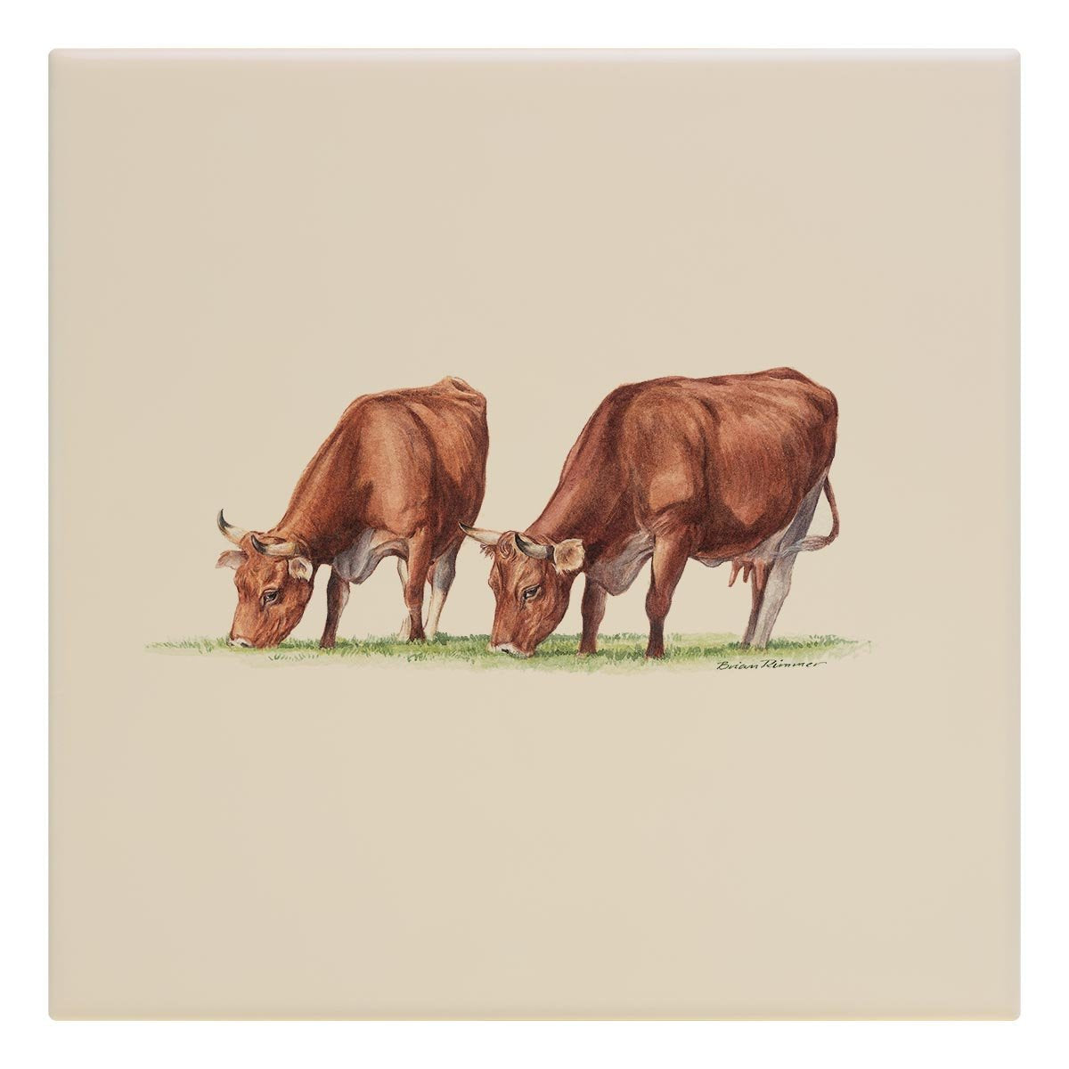 Cows Feeding Tile - Countryman John