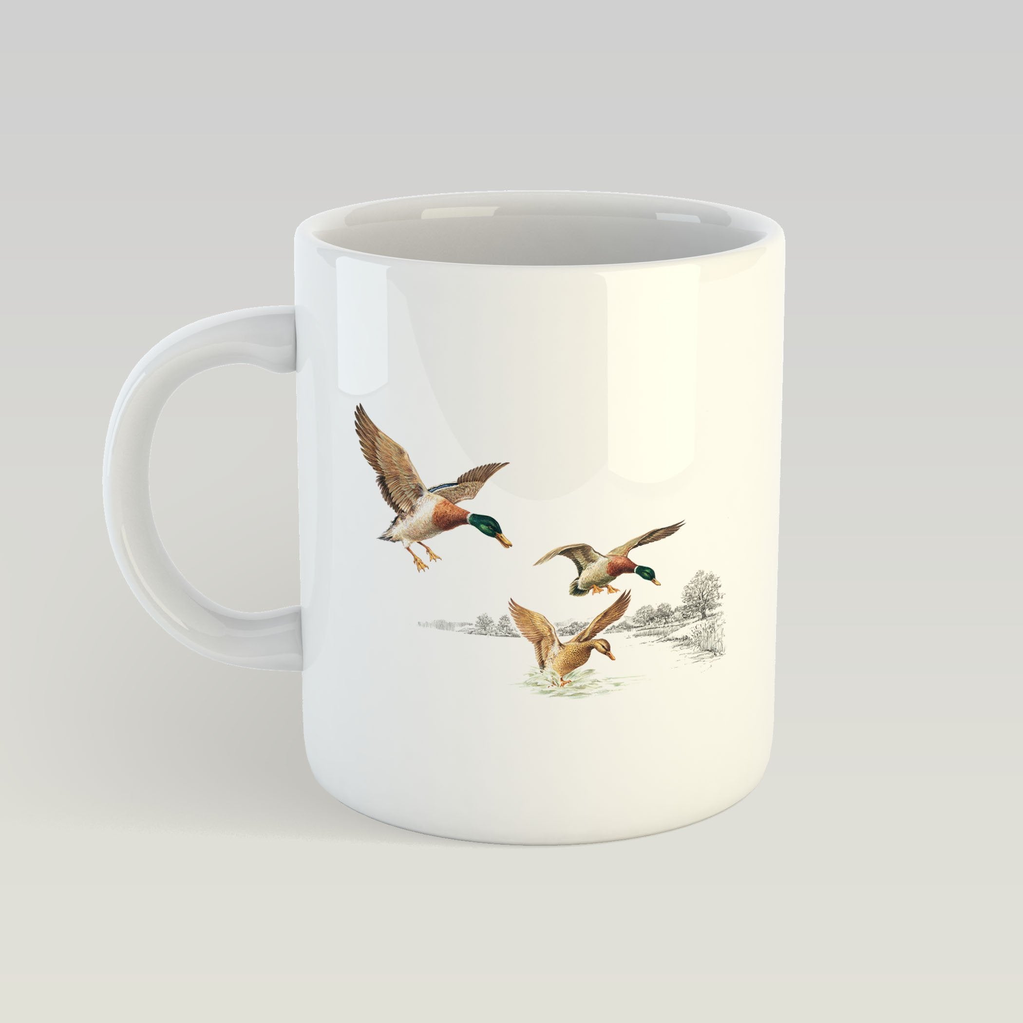 Mallards Coming in to Land on Pond Mug - Countryman John